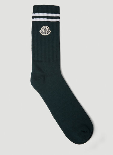 7 Moncler FRGMT Hiroshi Fujiwara 로고 패치 양말 3켤레 팩 멀티컬러 mfr0351002