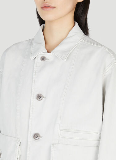 Lemaire Boxy Denim Jacket White lem0352002