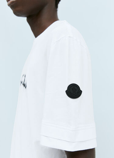Moncler 徽标印花 T 恤 白色 mon0155028