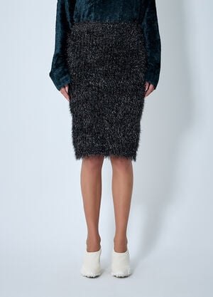 Lacoste Textured Midi Skirt Black lac0262002