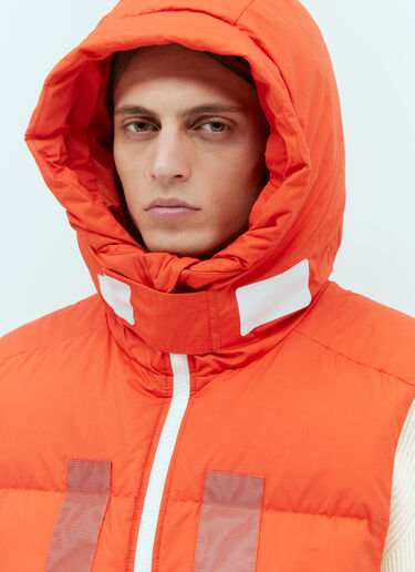 Real Down Vest Jacket Stone Island Real Down Vest Jacket Orange sto0154007