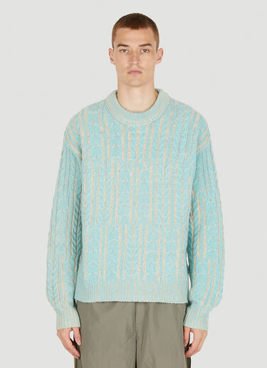 Acne Studios Contrasting Knit Sweater Light Blue acn0150008