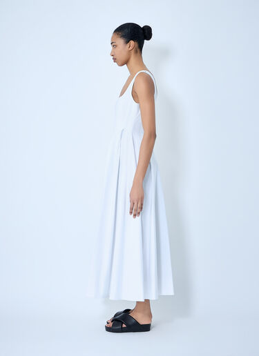 Sportmax Square Neck Sleeveless Dress White spx0264007