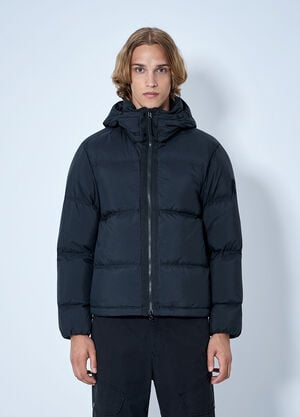 Stone Island Padded Hooded Jacket Black sto0165045