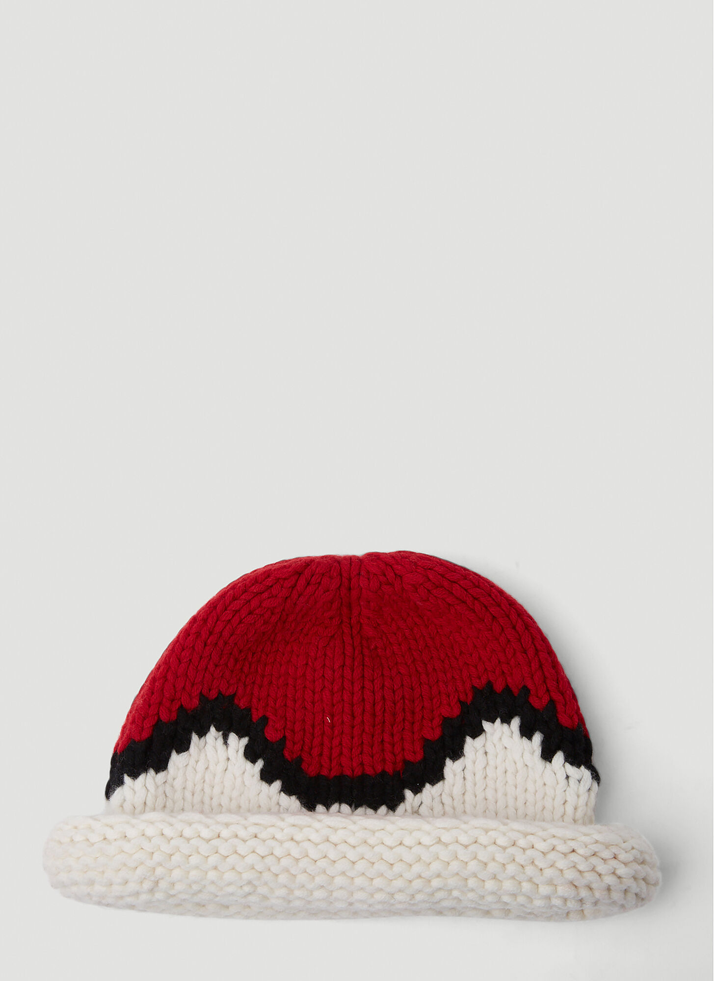Kenzo Multicolor Graphic Wool Hat In Red