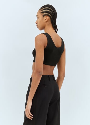 Prada Jersey Crop Top Black pra0259019