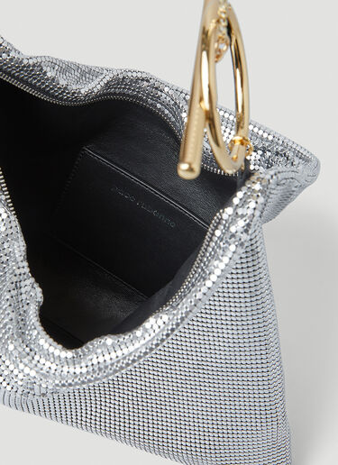 Rabanne Hobo Metallic Shoulder Bag Silver pac0250050