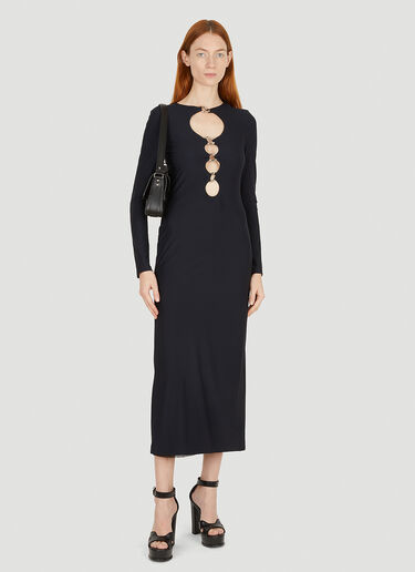 Chain Link Cut Out Dress Burberry Chain Link Cut Out Dress Black bur0251009