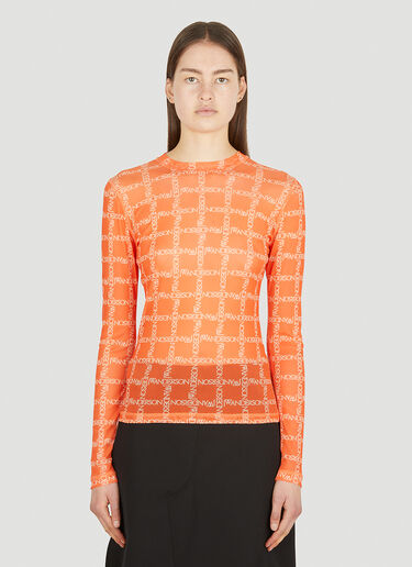 JW Anderson Monogram Mesh Top Orange jwa0251015