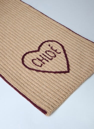 Chloé Encoeur Scarf Beige chl0265071