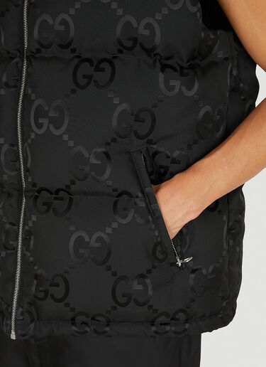 Gucci GG Jacquard Sleeveless Down Jacket Black guc0150078