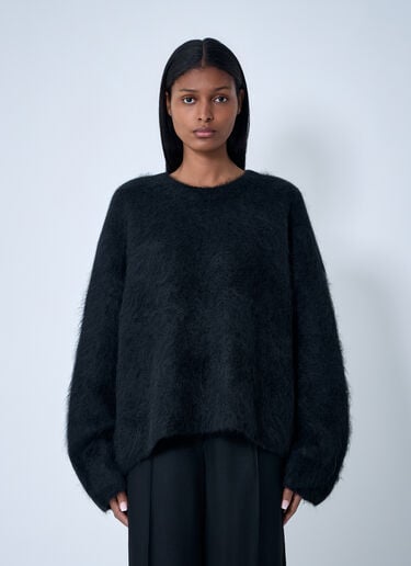 TOTEME Boxy Sweater Black tot0263010