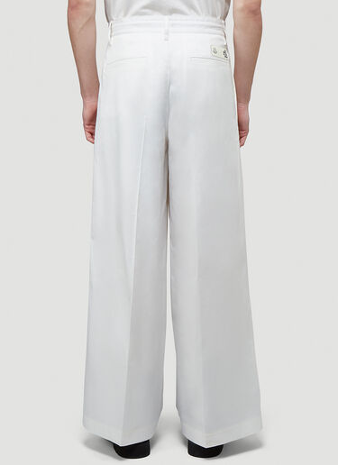 2 Moncler 1952 Sportivo Wide-Leg Pants White mnt0144006