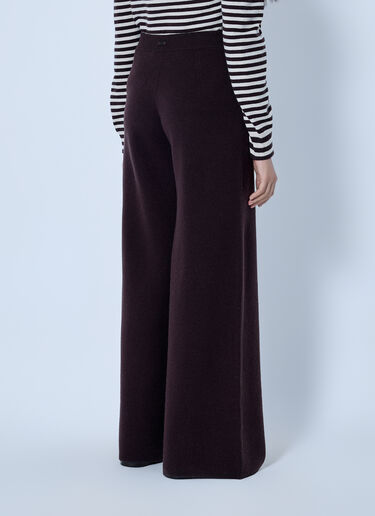 LN-CC® - Max Mara: Wide-Leg Knit Trousers - Dark Brown Max Mara Wide-Leg Knit Trousers Dark Brown max0266024
