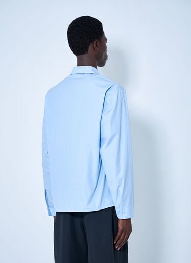 Jil Sander Button-Down Cotton Shirt Blue jil0165004
