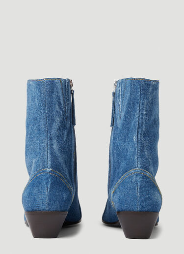 Acne Studios 데님 포인티드 토 부츠 블루 acn0252033