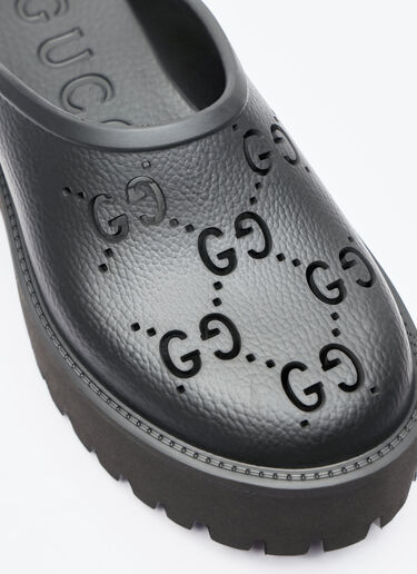 Gucci Perforated G Platform Mules Black guc0245092