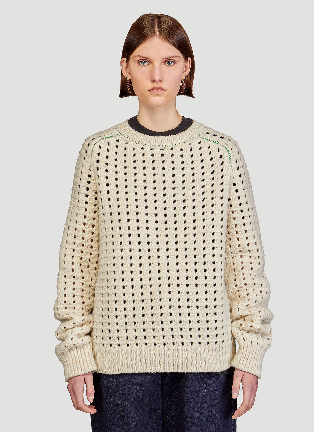 Open cable hotsell knit sweater