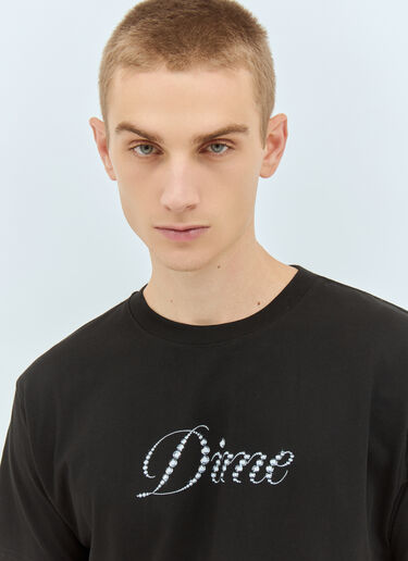Dime Icy Cursive T-Shirt Black dmt0157005