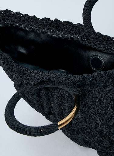 Chloé Small Bracelet Paravent Crochet Tote Bag Black chl0260027
