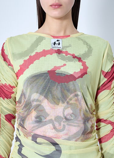 Chopova Lowena バラストメッシュトップ  イエロー cho0360003