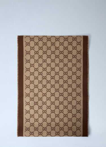 로고 모티프 울 스카프 Gucci 로고 모티프 울 스카프 카멜 guc0261135