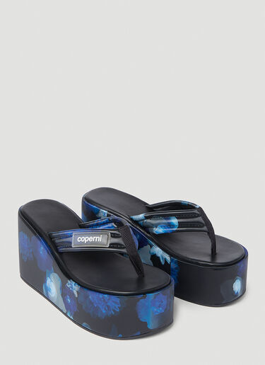 Coperni Holographic Platform Sandals Black cpn0252013