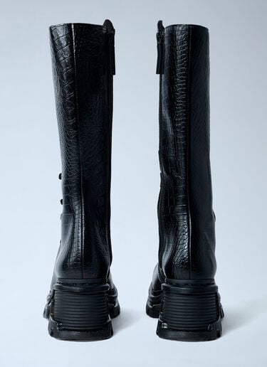 Croc-Embossed Kiki Platform Boots Dr. Martens x Marc Jacobs Croc-Embossed Kiki Platform Boots Black drc0262001