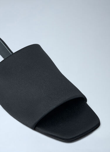TOTEME Satin Bandeau Slides Black tot0261053