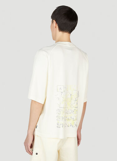 Stone Island Shadow Project FadedグラフィックプリントTシャツ クリーム shd0152001