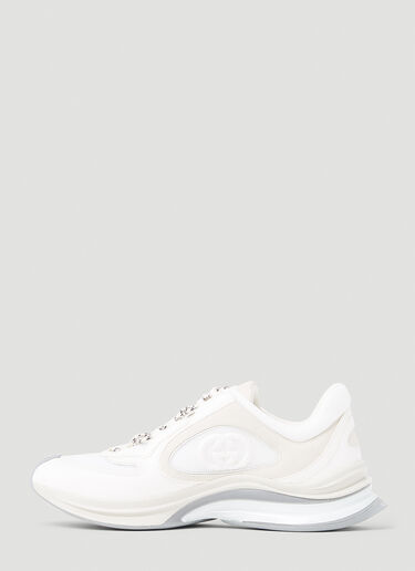 Gucci Suede Run Logo Embossed Sneakers White guc0153075