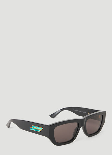 Bottega Veneta Rectangular Frame Sunglasses Black bos0353002