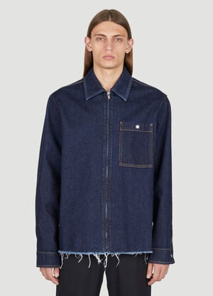 Lanvin Zipped Denim Overshirt Navy lnv0153006