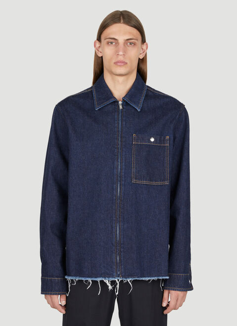Lanvin Zipped Denim Overshirt Black lnv0154008
