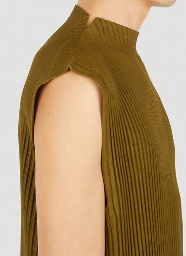 Homme Plissé Issey Miyake 半高领无袖上衣 卡其色 hmp0151007