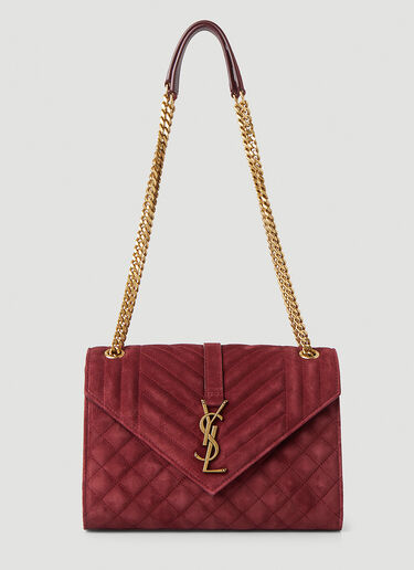 Saint Laurent Envelope Medium Shoulder Bag Red sla0247180
