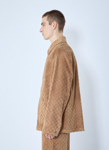 Gucci Embossed GG Suede Jacket Beige guc0159040