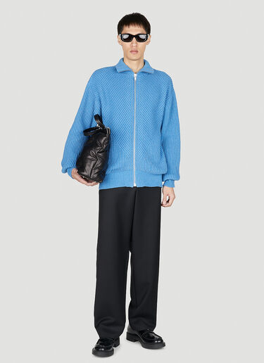 Jil Sander 拉链针织套衫 蓝色 jil0151011