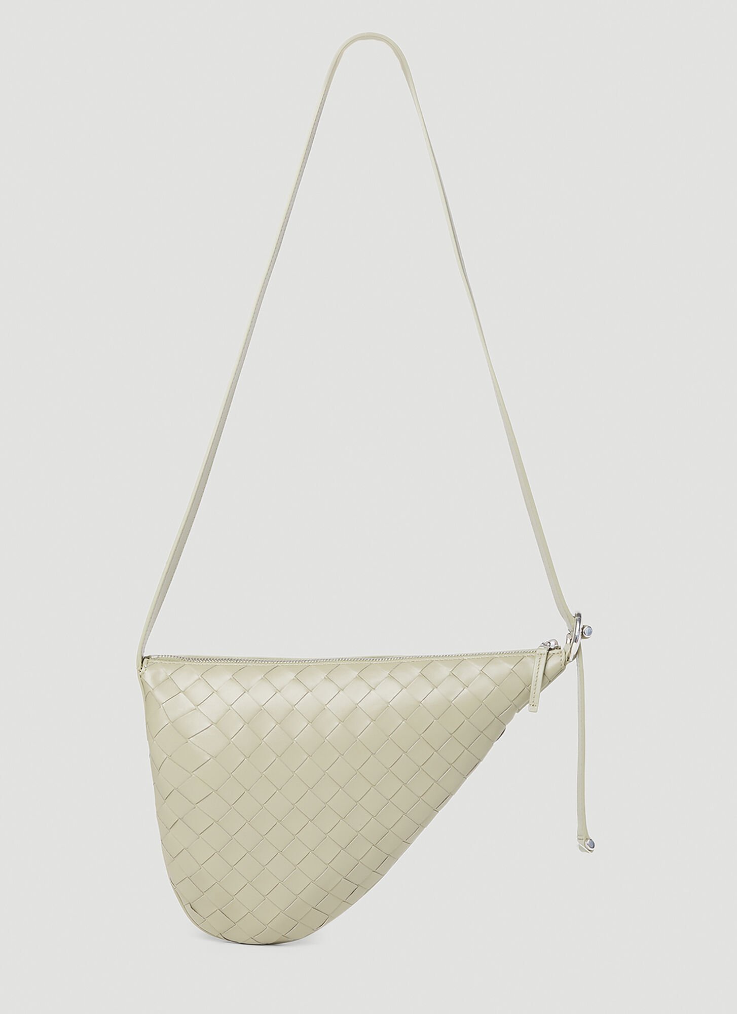 Shop Bottega Veneta Virgule Crossbody Bag In Beige