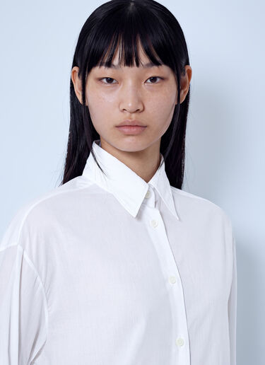Jil Sander Cotton Shirt with Decoratively Finished Cuffs White jil0266003