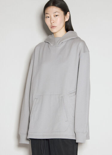 Y-3 Logo Applique Hooded Sweatshirt Grey yyy0356011