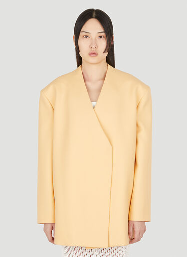 Jil Sander Oversized Collarless Blazer Orange jil0248001