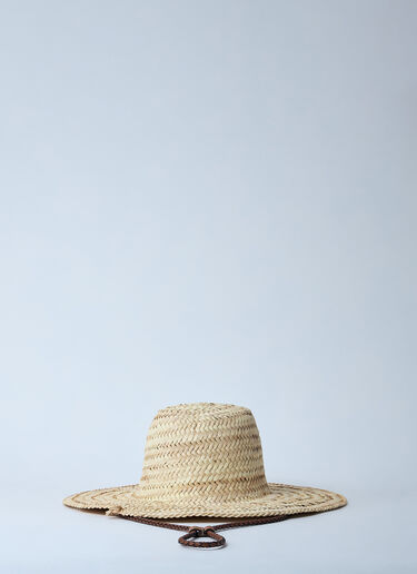 Miu Miu Palmetto Hat Beige miu0256032