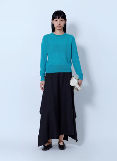 LN-CC® - Studio Nicholson: Elya Crew-Neck Sweater - Blue Studio Nicholson Elya Crew-Neck Sweater Blue stn0265005