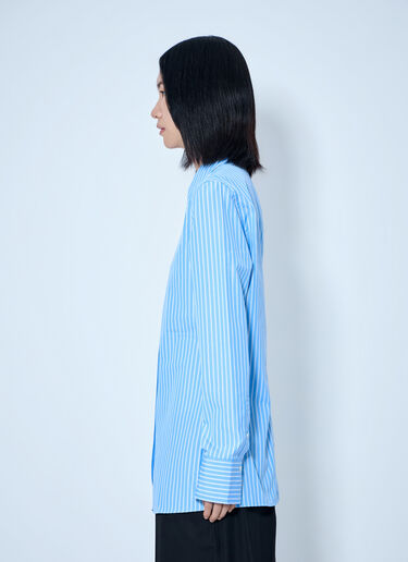 Toteme Striped Poplin Shirt Light Blue tot0265077