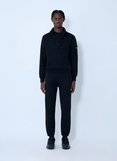 Stone Island Logo Patch Track Pants Black sto0164020