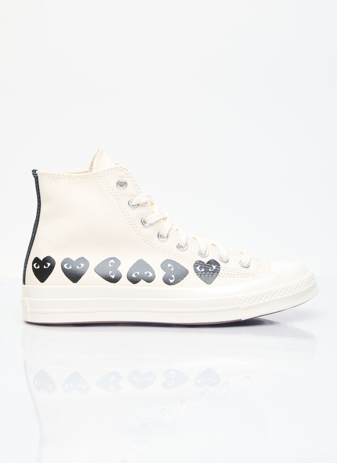 Comme Des Garçons Play X Converse Multi Heart Chuck 70 High Top Trainers In White
