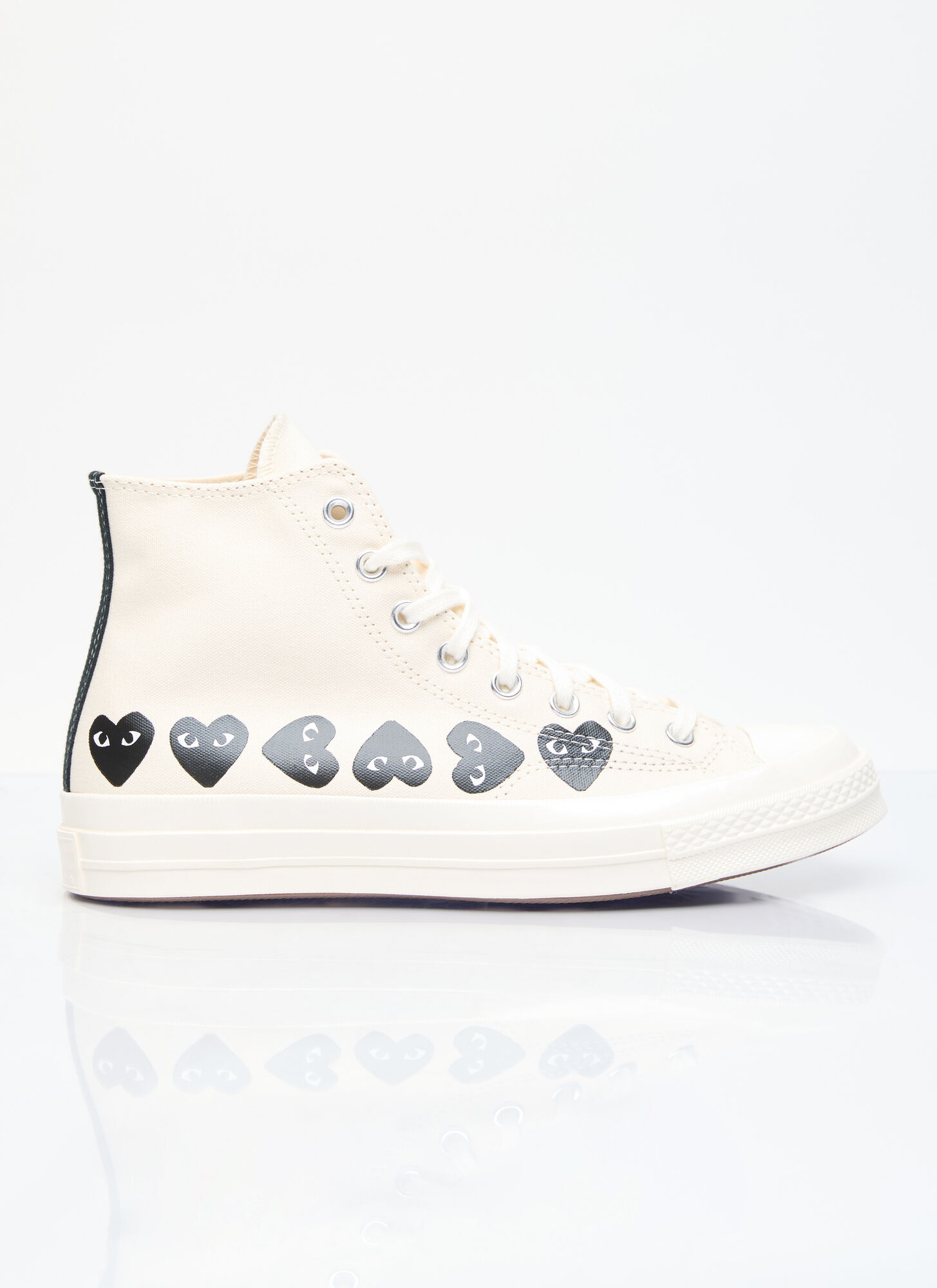 Shop Comme Des Garçons Play X Converse Multi-heart Chuck 70 High-top Sneakers In White