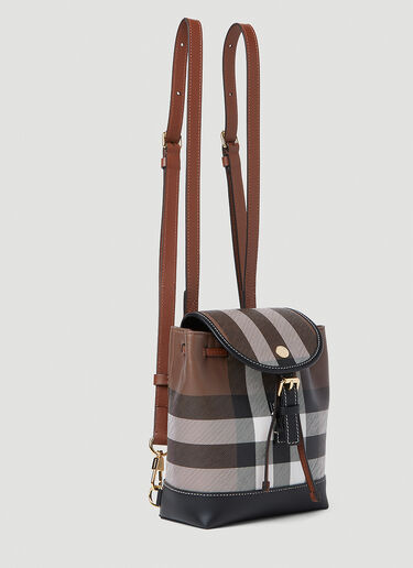 Burberry Check Micro Backpack Brown bur0253059