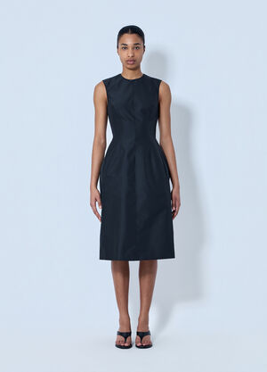 Jil Sander Sleeveless Structured Midi Dress Black jil0264031